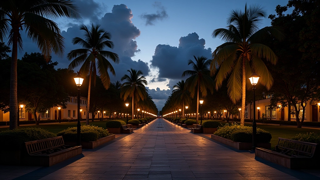 Paseo nocturno por esculturas iluminadas